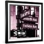 NYC Street Signs in Manhattan by Night - 34th Street, Seventh Avenue and Fashion Avenue Signs-Philippe Hugonnard-Framed Photographic Print