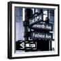 NYC Street Signs in Manhattan by Night - 34th Street, Seventh Avenue and Fashion Avenue Signs-Philippe Hugonnard-Framed Photographic Print