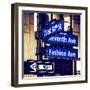 NYC Street Signs in Manhattan by Night - 34th Street, Seventh Avenue and Fashion Avenue Signs-Philippe Hugonnard-Framed Photographic Print