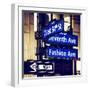 NYC Street Signs in Manhattan by Night - 34th Street, Seventh Avenue and Fashion Avenue Signs-Philippe Hugonnard-Framed Photographic Print