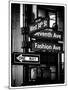 NYC Street Signs in Manhattan by Night - 34th Street, Seventh Avenue and Fashion Avenue Signs-Philippe Hugonnard-Mounted Photographic Print