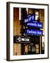 NYC Street Signs in Manhattan by Night - 34th Street, Seventh Avenue and Fashion Avenue Signs-Philippe Hugonnard-Framed Photographic Print