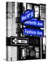 NYC Street Signs in Manhattan by Night - 34th Street, Seventh Avenue and Fashion Avenue Signs-Philippe Hugonnard-Stretched Canvas