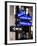 NYC Street Signs in Manhattan by Night - 34th Street, Seventh Avenue and Fashion Avenue Signs-Philippe Hugonnard-Framed Photographic Print