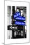 NYC Street Signs in Manhattan by Night - 34th Street, Seventh Avenue and Fashion Avenue Signs-Philippe Hugonnard-Mounted Photographic Print