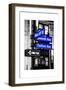 NYC Street Signs in Manhattan by Night - 34th Street, Seventh Avenue and Fashion Avenue Signs-Philippe Hugonnard-Framed Premium Photographic Print