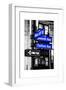 NYC Street Signs in Manhattan by Night - 34th Street, Seventh Avenue and Fashion Avenue Signs-Philippe Hugonnard-Framed Premium Photographic Print