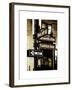 NYC Street Signs in Manhattan by Night - 34th Street, Seventh Avenue and Fashion Avenue Signs-Philippe Hugonnard-Framed Art Print