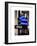 NYC Street Signs in Manhattan by Night - 34th Street, Seventh Avenue and Fashion Avenue Signs-Philippe Hugonnard-Framed Art Print