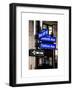 NYC Street Signs in Manhattan by Night - 34th Street, Seventh Avenue and Fashion Avenue Signs-Philippe Hugonnard-Framed Art Print