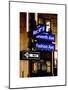 NYC Street Signs in Manhattan by Night - 34th Street, Seventh Avenue and Fashion Avenue Signs-Philippe Hugonnard-Mounted Art Print