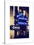 NYC Street Signs in Manhattan by Night - 34th Street, Seventh Avenue and Fashion Avenue Signs-Philippe Hugonnard-Stretched Canvas