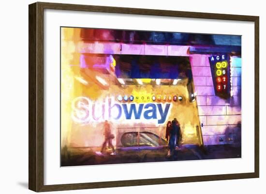 NYC Subway-Philippe Hugonnard-Framed Giclee Print