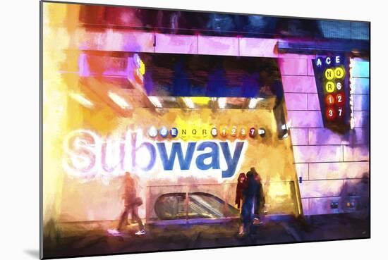 NYC Subway-Philippe Hugonnard-Mounted Giclee Print