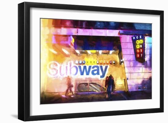 NYC Subway-Philippe Hugonnard-Framed Giclee Print