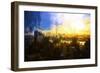 NYC Sunset Abstract-Philippe Hugonnard-Framed Premium Giclee Print