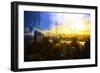 NYC Sunset Abstract-Philippe Hugonnard-Framed Premium Giclee Print