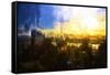 NYC Sunset Abstract-Philippe Hugonnard-Framed Stretched Canvas