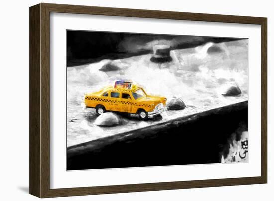 NYC Taxi Bridge-Philippe Hugonnard-Framed Giclee Print