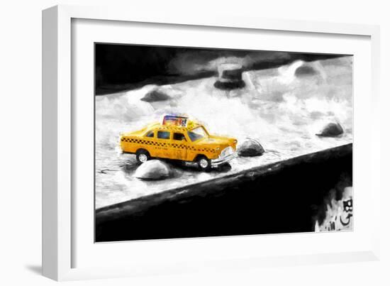 NYC Taxi Bridge-Philippe Hugonnard-Framed Giclee Print