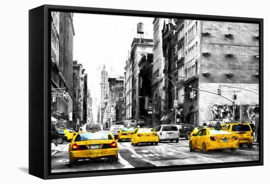 NYC Taxi Cabs-Philippe Hugonnard-Framed Stretched Canvas