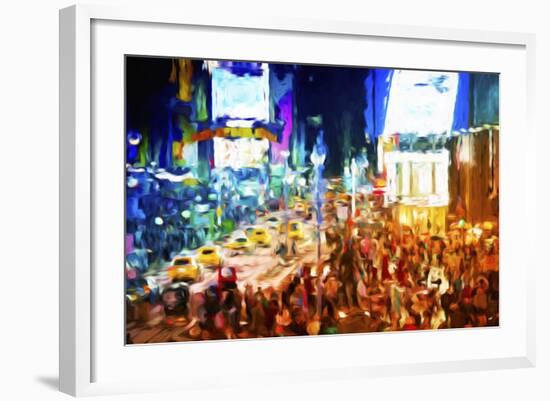 NYC Taxis II - In the Style of Oil Painting-Philippe Hugonnard-Framed Giclee Print