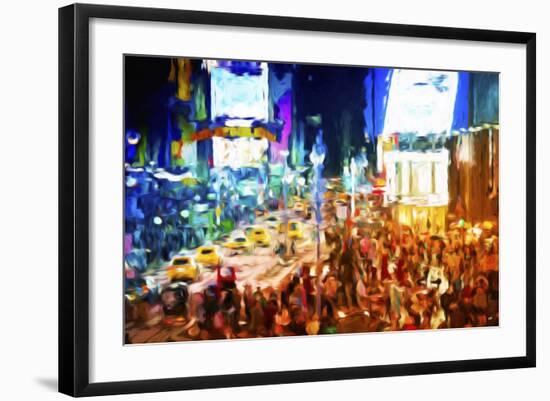 NYC Taxis II - In the Style of Oil Painting-Philippe Hugonnard-Framed Giclee Print