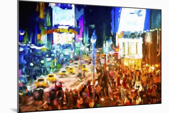 NYC Taxis II - In the Style of Oil Painting-Philippe Hugonnard-Mounted Giclee Print