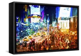 NYC Taxis II - In the Style of Oil Painting-Philippe Hugonnard-Framed Stretched Canvas