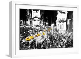 NYC Taxis - In the Style of Oil Painting-Philippe Hugonnard-Framed Giclee Print