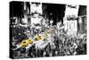 NYC Taxis - In the Style of Oil Painting-Philippe Hugonnard-Stretched Canvas