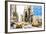 NYC Taxis - In the Style of Oil Painting-Philippe Hugonnard-Framed Giclee Print