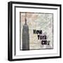 NYC Train-Lauren Gibbons-Framed Premium Giclee Print