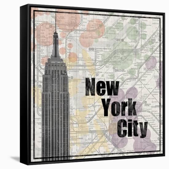 NYC Train-Lauren Gibbons-Framed Stretched Canvas