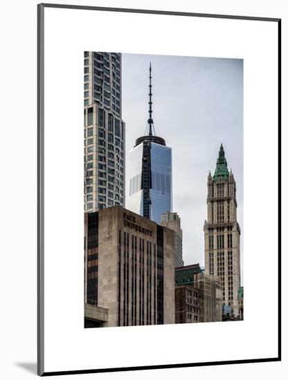 NYC University Campus and One World Trade Center (1WTC)-Philippe Hugonnard-Mounted Art Print