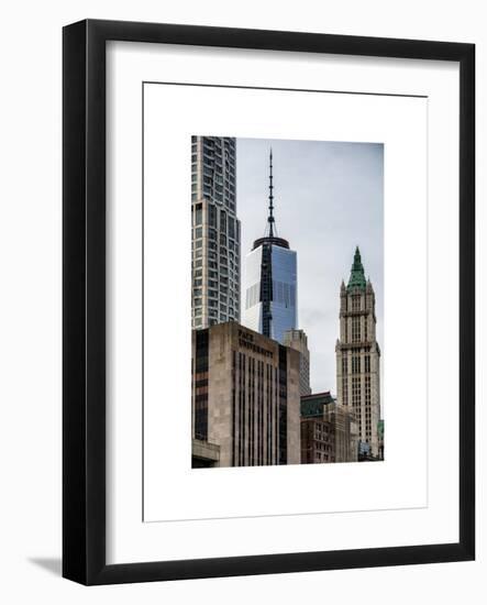 NYC University Campus and One World Trade Center (1WTC)-Philippe Hugonnard-Framed Art Print