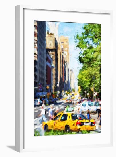NYC Urban Scene II - In the Style of Oil Painting-Philippe Hugonnard-Framed Giclee Print