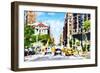 NYC Urban Scene - In the Style of Oil Painting-Philippe Hugonnard-Framed Giclee Print