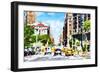 NYC Urban Scene - In the Style of Oil Painting-Philippe Hugonnard-Framed Giclee Print