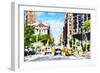 NYC Urban Scene - In the Style of Oil Painting-Philippe Hugonnard-Framed Giclee Print