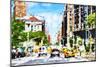 NYC Urban Scene - In the Style of Oil Painting-Philippe Hugonnard-Mounted Giclee Print