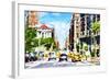 NYC Urban Scene - In the Style of Oil Painting-Philippe Hugonnard-Framed Giclee Print