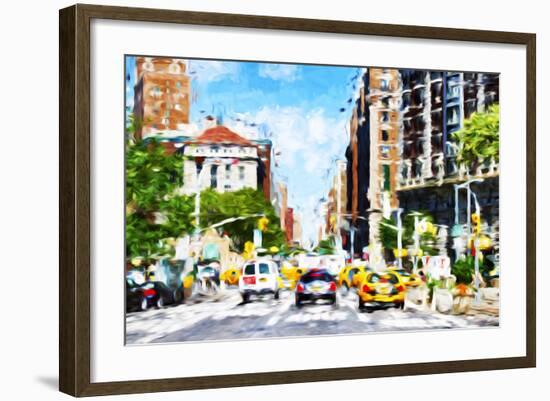 NYC Urban Scene - In the Style of Oil Painting-Philippe Hugonnard-Framed Giclee Print