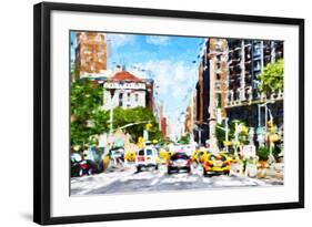 NYC Urban Scene - In the Style of Oil Painting-Philippe Hugonnard-Framed Giclee Print