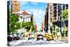 NYC Urban Scene - In the Style of Oil Painting-Philippe Hugonnard-Stretched Canvas