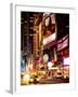 NYC Urban Scene with Yellow Taxis by Night - 42nd Street and Times Square - Manhattan - New York-Philippe Hugonnard-Framed Photographic Print