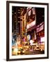 NYC Urban Scene with Yellow Taxis by Night - 42nd Street and Times Square - Manhattan - New York-Philippe Hugonnard-Framed Photographic Print