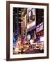 NYC Urban Scene with Yellow Taxis by Night - 42nd Street and Times Square - Manhattan - New York-Philippe Hugonnard-Framed Photographic Print