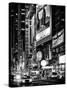 NYC Urban Scene with Yellow Taxis by Night - 42nd Street and Times Square - Manhattan - New York-Philippe Hugonnard-Stretched Canvas