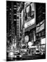 NYC Urban Scene with Yellow Taxis by Night - 42nd Street and Times Square - Manhattan - New York-Philippe Hugonnard-Mounted Photographic Print